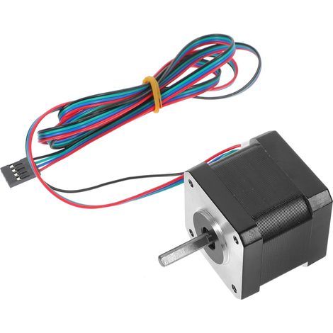 Stepper motor for 3D printer, DC 1.5 A/phase, 42.3 x 42.3 x 38 mm, 1.8 degree step angle, 0.42 N.M gripping force, with 90 cm connecting cable, 2 phases (1/5)