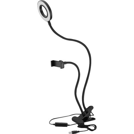 Tragbares LED-Ringlicht mit 360°-Schwenkarm für Streaming und Make-up (1/5)