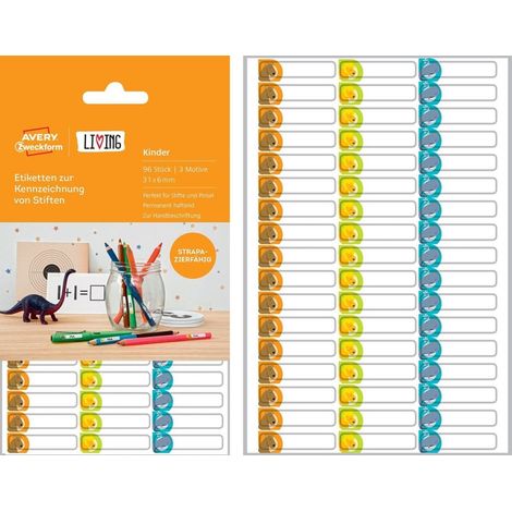 LIVING Kinder 96x Stift-Etiketten 31x6mm (1/5)