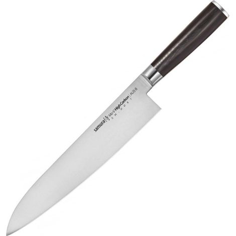Coltello da cucina Samura Mo-v Chef's, professionale, di precisione, acciaio Aus-8 58hrc, 240 mm