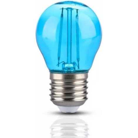 Ampoule LED E27 Filament 2W G45 Bleu - SILAMP