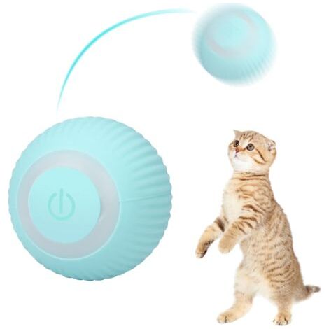 Pair - Jouet interactif de boule de chat, boule interactive rechargeable d'usb de chat, boule de jouet de chat avec la lumière de LED, cadeau amusant pour des chatons (1/5)