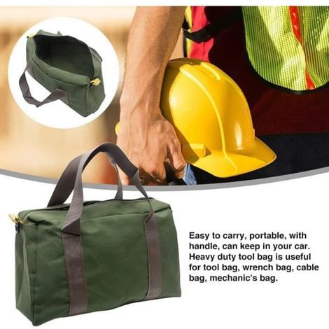 ac À Outils Organisateur Sacs À Outils Sacs À Outils De Travail Robustes Pour Hommes Sac Fourre-tout En Toile Sac,16 Pouces (1/4)