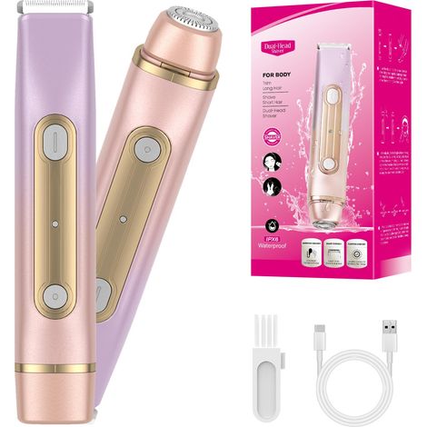 Rasoir Electrique Femme, 2 en 1 epilateur electrique femme, Sans douleur Tondeuse Femme Intime,rasoir pour le visage portable prend (1/5)