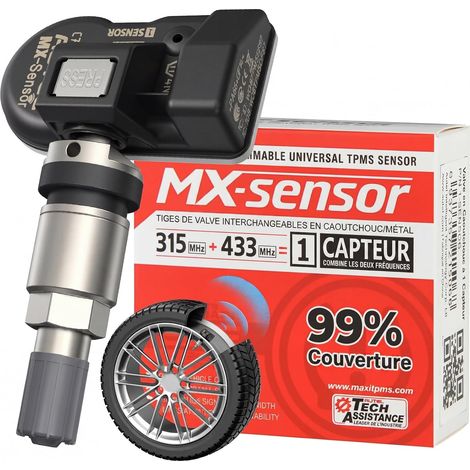 Capteur TPMS MX 2en1 1 pièce Valve Double fréquence programmable (1/5)
