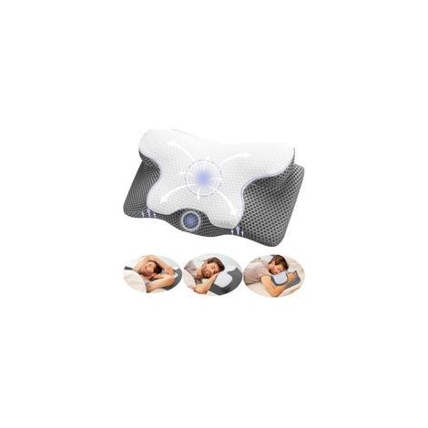 Cellfast – Oreiller ergonomique cervical en mousse à mémoire de forme – Soutien optimal pour dormeurs latéraux, dorsaux et ventraux – Dimensions 60 x 34 x 10/13cm (1/5)