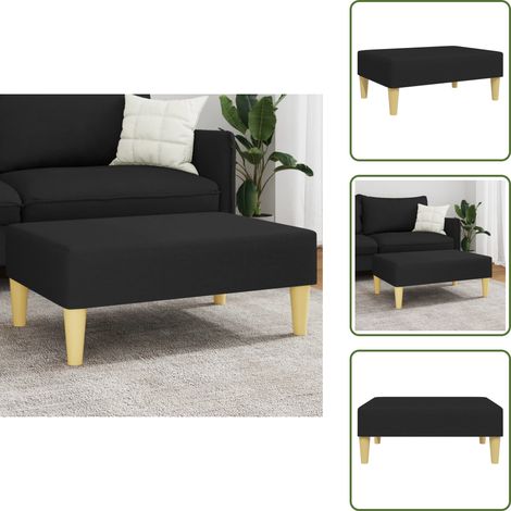 The Living Store Fußhocker Schwarz 77x55x31 cm Stoff - Sitzsack - Hocker - Fußhocker - Beistelltisch - Wohnzimmer Dekoration (1/5)