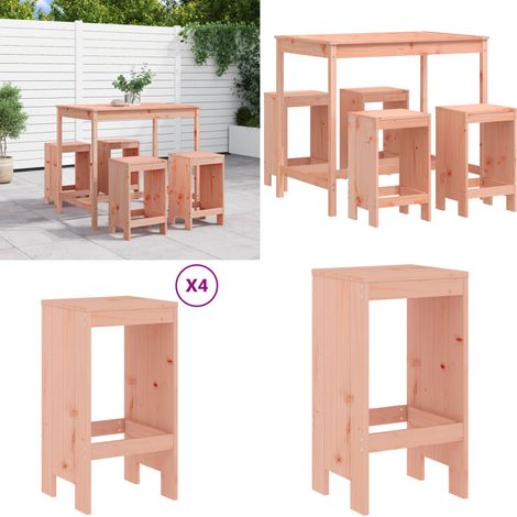 Ensemble de bar de jardin 5 pcs bois massif de Douglas - Ensemble De Bar De Jardin - Salon De Jardin - Mobilier De Jardin - Table De Bar - Tabouret De Bar - Home & Living (1/5)