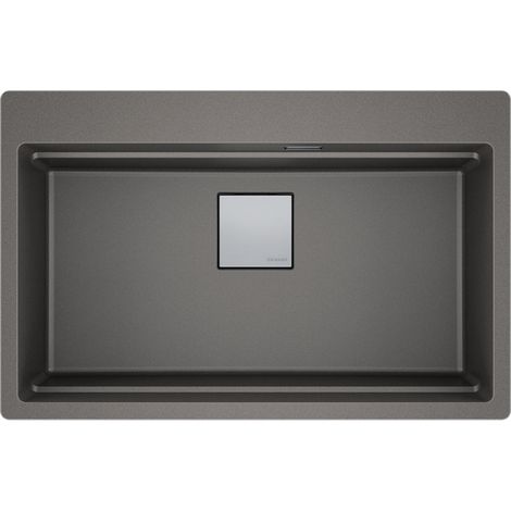 Franke Einbaubecken KNG 610-73 A Steingrau Druckknopf Edelstahl (1/2)