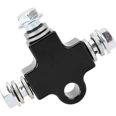 Universelles T-Stück aus Stahl für Motorrad-/ATV-Schläuche, individuell anpassbar, schwarz (1/5)