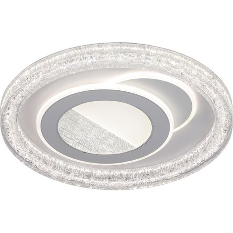 Italux Tempio Plafonnier semi-encastré rond à LED blanc 3000/4000/6500K, télécommande, intensité variable. (1/2)