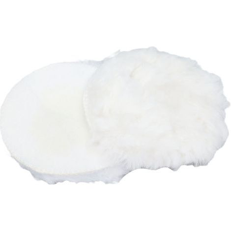 Tampon de polissage auto-adhésif 125mm - Lot de 2 disques en laine synthétique épaisse pour finition miroir voiture et métaux (1/5)