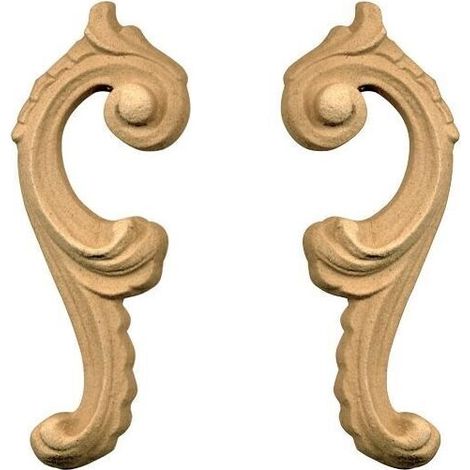 Fregio Mobili Pasta Di Legno Grezzo 62X43H Destro Mm Decoro Restauri Decorazione Arte 034860-DX
