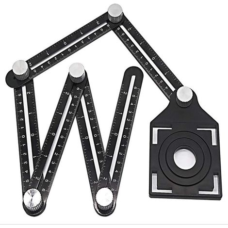 Règle de mesure d'angle Règle multiangles Facile à mesurer Pour bricoleurs, bricoleurs, charpentiers, carreaux, artisans