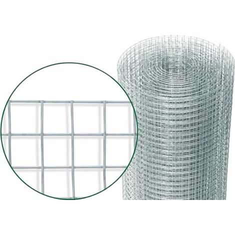 ROTOLO 25 m RETE METALLICA ZINCATA ELETTROSALDATA A MAGLIE PICCOLE USO AGRICOLO - 50 cm - Altezza: 50 cm (1/3)