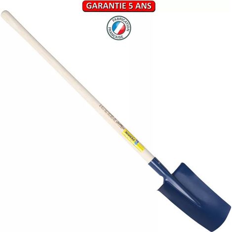 Standard-Spaten 28 cm Apfelstiel 1,05 m, Handgerät für Garten und Gemüsebeet OUTILS PERRIN
