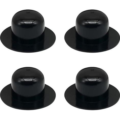 Lot de 4 bouchons de piscine - Adaptateur de piscine - Kit de raccordement pour piscine - Bouchons d'étanchéité compatibles avec la revitalisation de l'eau (4, noir)