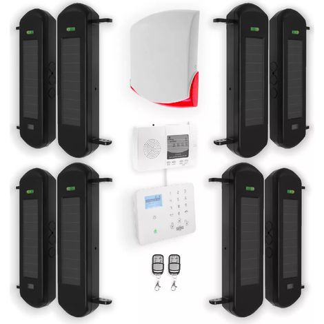 Kit "protection agricole" - 4 barrières 1B portée 900m + alerte GSM appel/SMS + sirène sans-fil 120 dB (gamme DA600+/KP) (1/5)