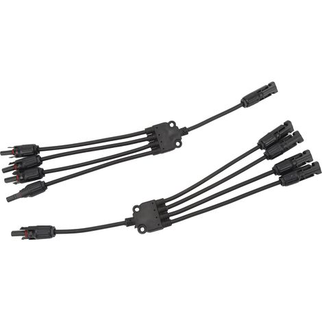 Kit d'outils pour connecteurs solaires : câble adaptateur parallèle en Y 1 vers 4 branches pour panneau solaire (1/5)