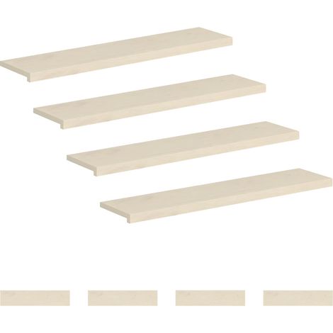 Nez de marche 8 pièces 120 x 25 x 2 cm Blanc vidaXL