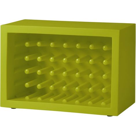 Bachus Verde lime originale Slide di design porta bottiglie vino polietilene moderno colorato soggiorno sala da pranzo (1/5)