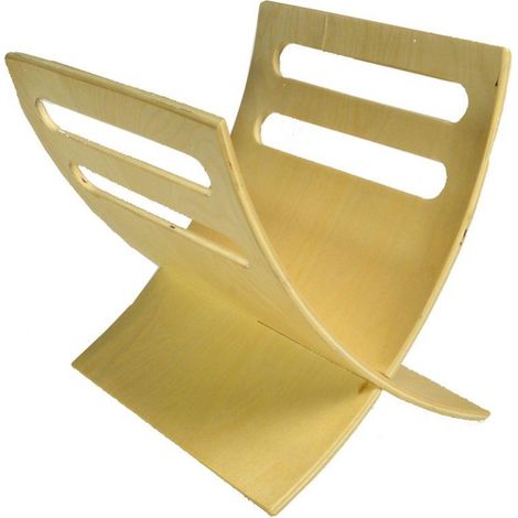 Porte-revues en bois naturel 30x25x29cm (1/2)