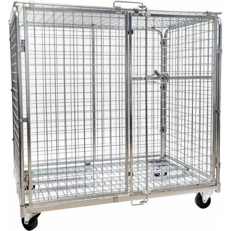 Chariot Armoire Roulante Basse 2 Portes Charge 400kg pour le Rangement de Matériel Sportif - 5727114