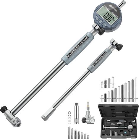 18-160mm Digital Bore Gauge 0.01mm Resolution Digital Gauge for Inside Diameter Micrometer Precision Comparator with 12.7mm Dial Indicator 22 Sizes Measuring Heads (1/5)