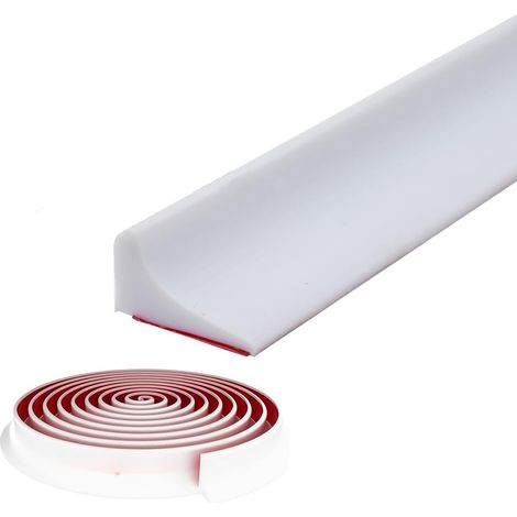 Barriera di soglia per doccia, barriera impermeabile in silicone autoadesivo, ferma-acqua per doccia per separazione tra asciutto e bagnato, striscia di tenuta, decorazione del bordo