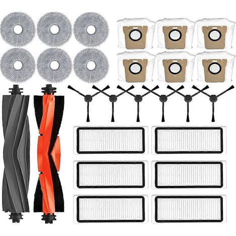 Pour Dreame Bot L20 Ultra / L20 Ultra Pièces de rechange et accessoires : Brosse latérale rotative, Filtre HEPA, Lingette de nettoyage, Sac à poussière (1/5)