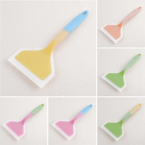 Spatule de cuisine en siliCône respectueux de l'environnement résistant à la chaleur- Couleur aléatoire 2 pièces-Fei Yu (1/5)