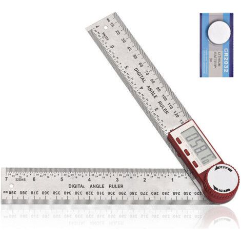 Règle d'angle numérique de haute précision instrument de mesure de rapporteur de l'industrie du bois à 360 degrés électronique multifonctionnelle (1/4)