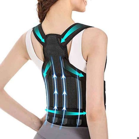 Posture Correcteur Dos Femme Homme, Ceinture Dorsale Maintien du Dos Droit - Redresse Dos Soutien Lombaire Confortable Respi (1/4)