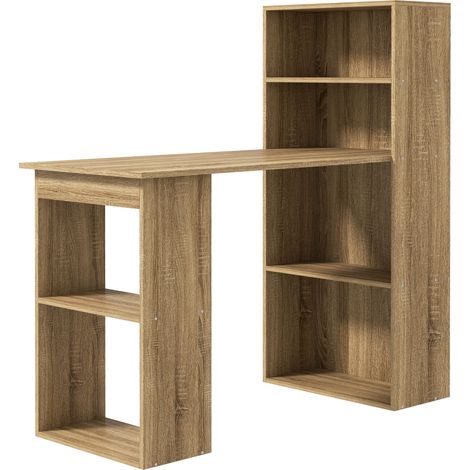 Bureau bibliothèque MARTIN aspect bois (1/5)