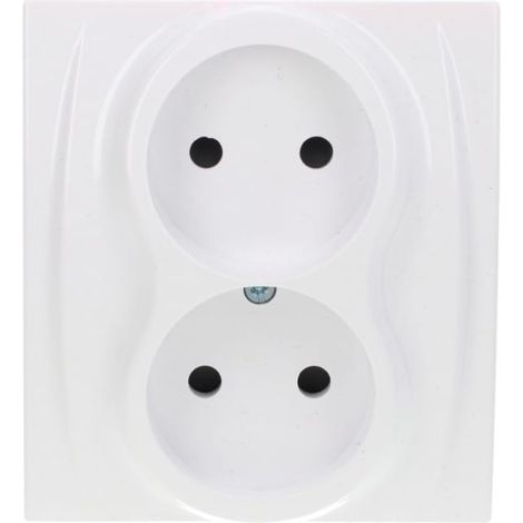 Logo Doppelsteckdose b/u weiß LGP-2p