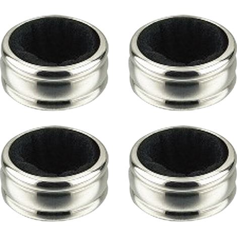 Collier Pour Bouteille De Vin - Acier Inoxydable - Avec Doublure En Feutre Rouge - Convient À La Plupart Des Bouteilles - Lot De 4 (1/5)