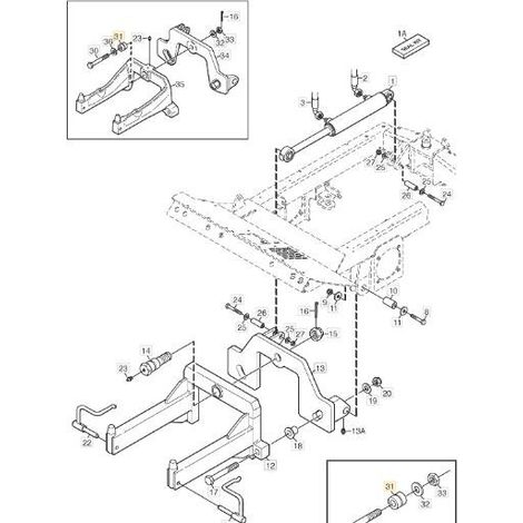 DOUILLE D'ENTRETOISE 20,2x40x50,5 ZNB ORIGINE STIGA - 1135-3055-01