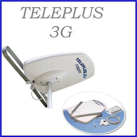 Antena de TV Direccional Teleplus 3G con Amplificador AT412 5G y Montaje de Zamak, Cable Coaxial de 5m - Teleco