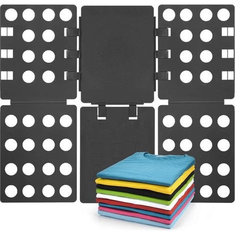 Tavola pieghevole per camicie,Piega magliette regolabile in plastica PP per adulti,piega facilmente i vestiti in taglie uniformi (1/5)