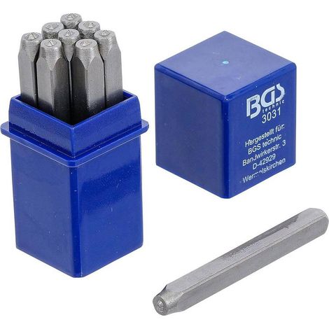 Chiffres à Frapper 2 mm - Acier, Lot Standard - Marquage Précis et Durable - D-Work