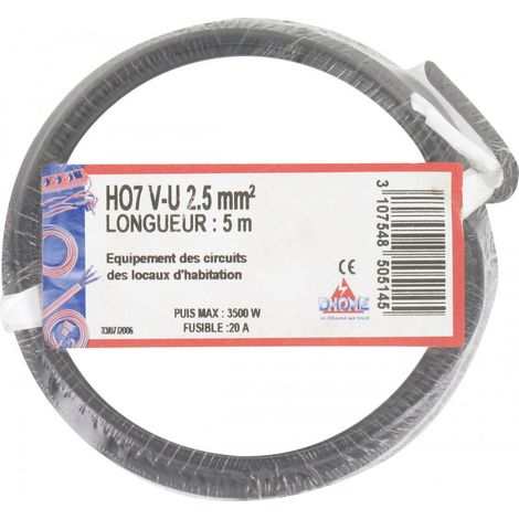 H07 V-u 2,5 mm² 5 Schwarz