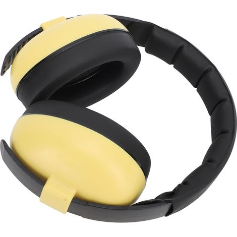 Casque antibruit portable pour bébé, protection auditive douce et confortable pour le sommeil, jaune (1/5)