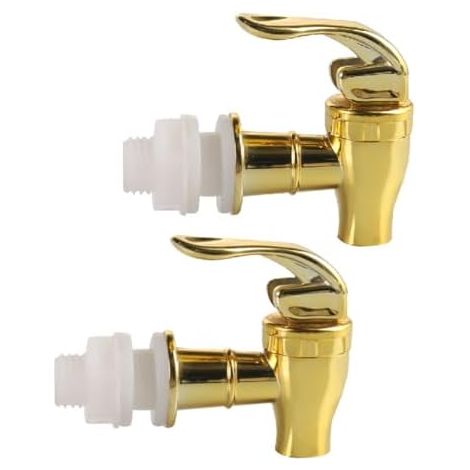 Robinet de rechange Laroal en 2 pièces pour distributeurs de boissons, robinets à pression, distributeurs d'eau, robinets pour bouteilles en verre (Or) (1/5)