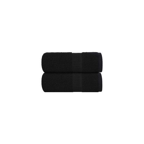 Waschlappen, 2er-Set, schwarz, 30 x 30 cm, 360 g/m² - Crezuo