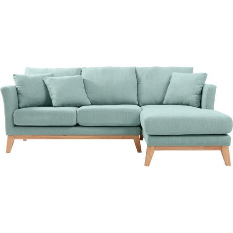 Divano con angolo destro scandinavo blu laguna OSLO (1/5)