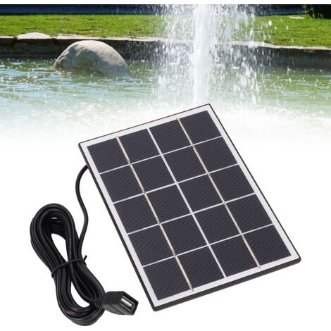 Kit de pompe à eau à panneau solaire 4 W 5 V Pompe à eau de fontaine solaire facile à assembler pour jardin extérieur,DUBUNS