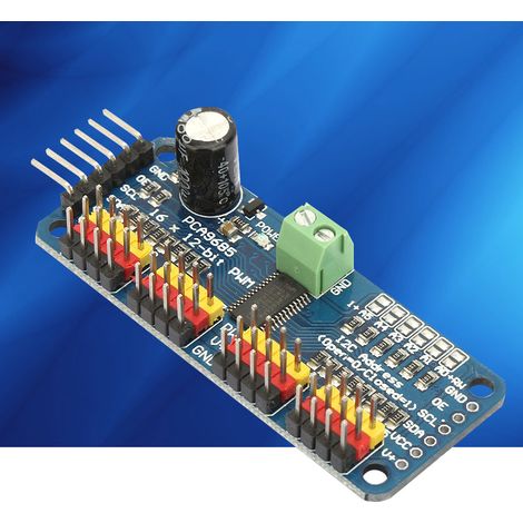PCA9685 Module de protection de servomoteur PWM 16 canaux 12 bits I2C 401000 Hz 5 V (1/5)