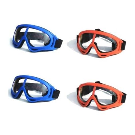 Paquet de 4 lunettes de sécurité, lunettes coupe-vent et anti-poussière, lunettes flexibles pour les sports de plein air, protection des yeux (1/5)