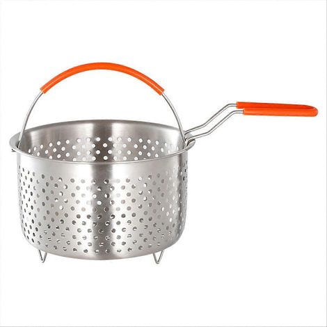 Frittierkorb mit Griff, aus Edelstahl 304, spülmaschinenfest, runde Form für bequemes Kochen, ideal zum Frittieren. (1/5)