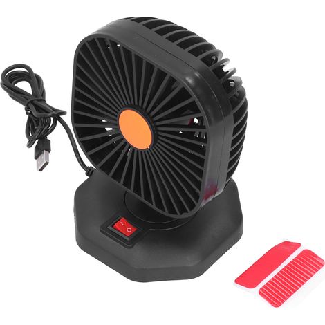 Ventilateur de voiture USB rotatif à 360°, mini ventilateur de refroidissement avec chargeur USB 5V 2A (1/5)